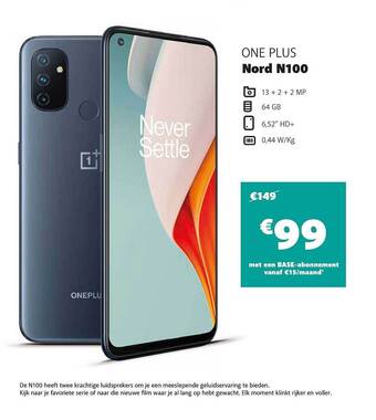 Base One Plus Nord N100 aanbieding