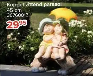 Koppel zittend parasol