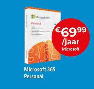 Exellent Microsoft 365 Personal aanbieding