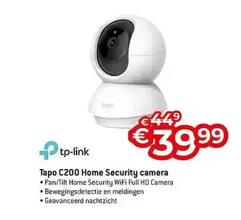 Exellent Tp Link Tapo C200 Home Security Camera aanbieding
