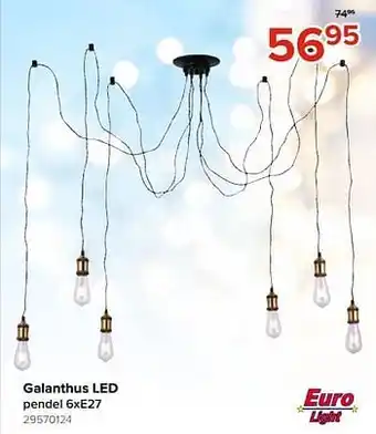 Galanthus led pendel 6xe27