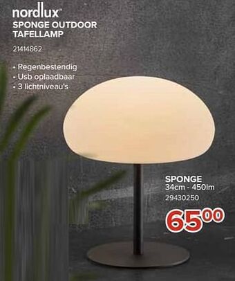 Euroshop Nordlux sponge outdoor tafellamp SPONGE aanbieding