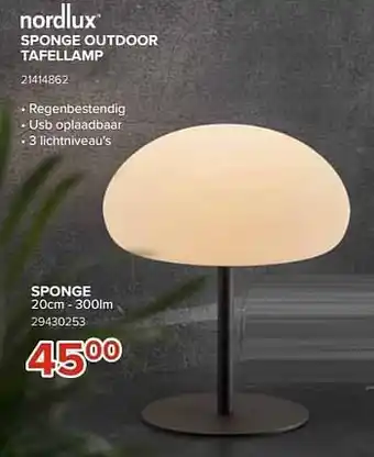 Nordlux sponge outdoor tafellamp SPONGE