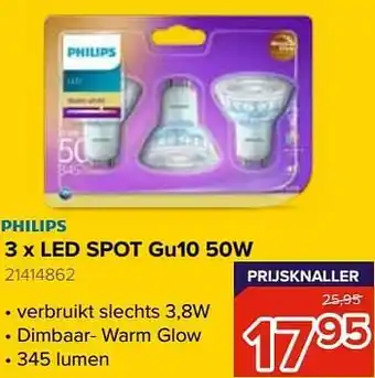 3 x led spot gu10