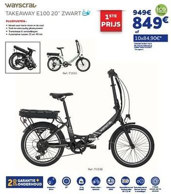 Auto5 Wayscral takeaway e100 20`` zwart aanbieding