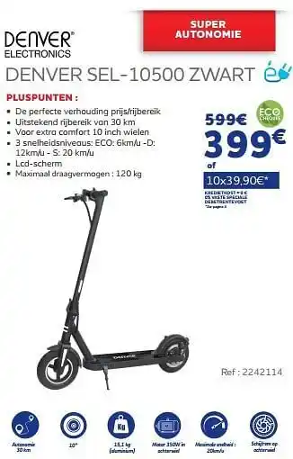 Auto5 Denver sel-10500 zwart aanbieding