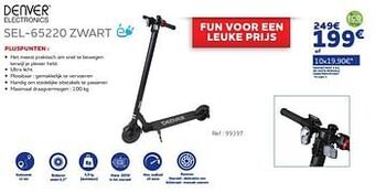 Auto5 Denver electronics sel-65220 zwart aanbieding