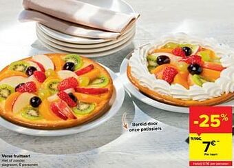 Carrefour Verse fruittaart aanbieding