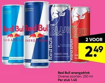 Big Bazar Red bull energydrink aanbieding