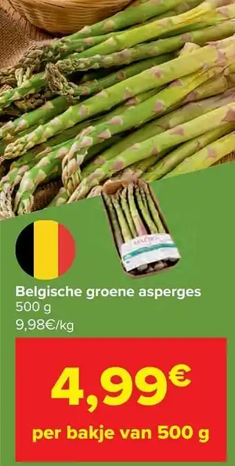 Carrefour Belgische groene asperges aanbieding