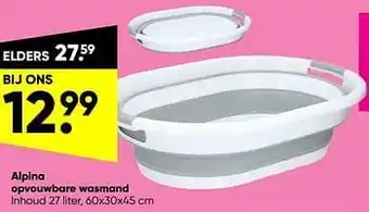 Alpina opvouwbare wasmand