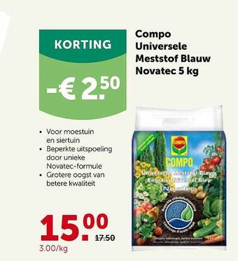 AVEVE Compo Universele Meststof Blauw Novatec 5 Kg aanbieding
