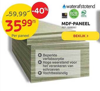 Brico Mdf Paneel aanbieding