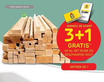 Brico Ruwe En Geschaafde Hout aanbieding