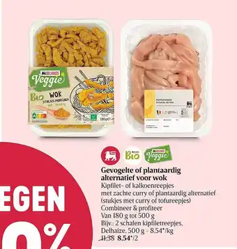 Delhaize Gevogelte Of Plantaardig Alternatief Voor Wok aanbieding