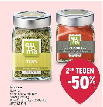 Delhaize Kruiden Euroma aanbieding