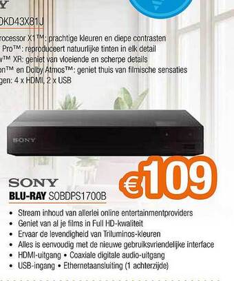 Expert Sony Blu Ray aanbieding