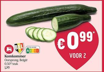 Delhaize Komkommer aanbieding