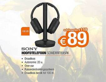Expert Sony Hoofdtelefoon aanbieding