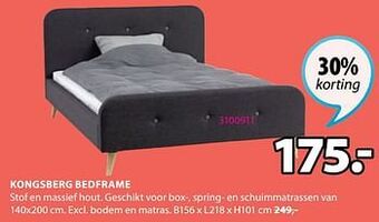 Jysk Kongsberg bedframe aanbieding