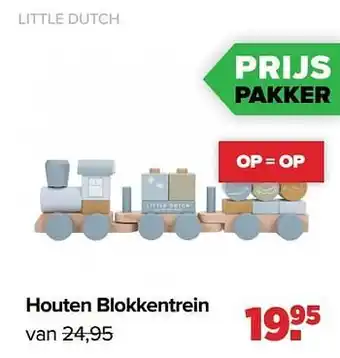 Baby-Dump Houten blokkentrein aanbieding