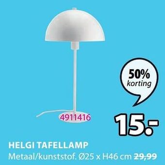 Jysk Helgi tafellamp aanbieding