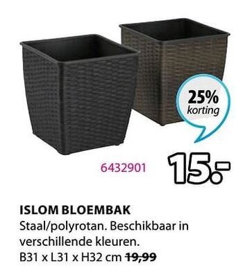 Jysk Islom bloembak aanbieding