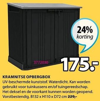 Jysk Kramnitse opbergbox aanbieding