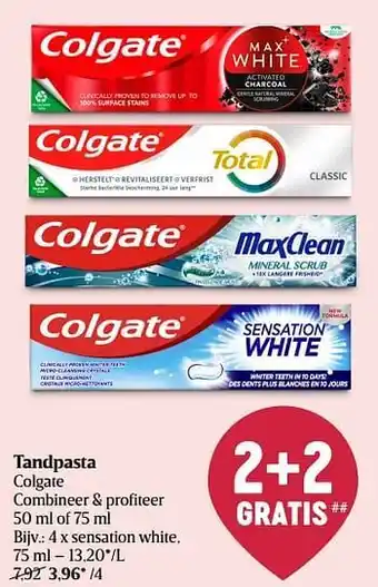 Delhaize Tandpasta colgate sensation white aanbieding