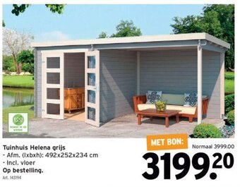 GAMMA Tuinhuis Helena grijs aanbieding