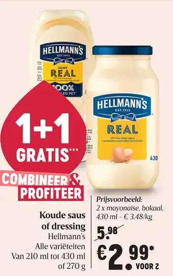 Delhaize Koude saus of dressing aanbieding