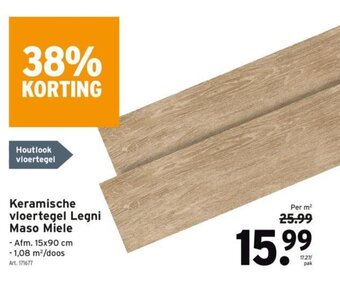 GAMMA Keramische vloertegel Legni Maso Miele aanbieding