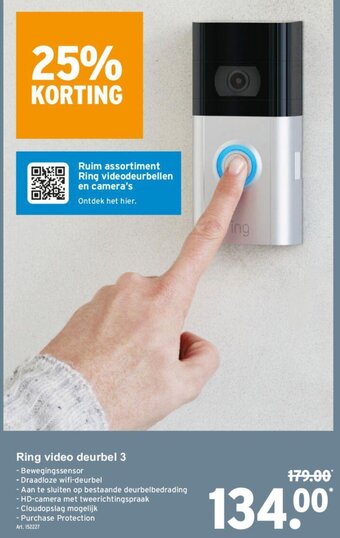 GAMMA Ring video deurbel 3 aanbieding