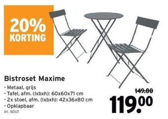 GAMMA Bistroset Maxime aanbieding