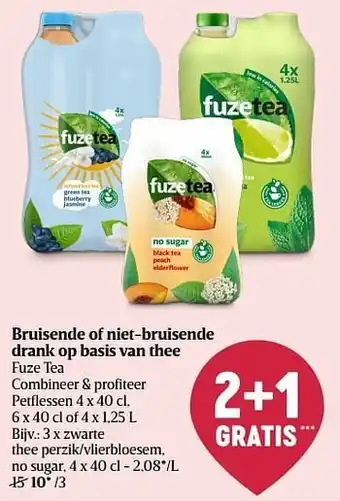 Delhaize Zwarte thee perzik-vlierbloesem no sugar aanbieding