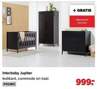Interbaby jupiter ledikant, commode en kast