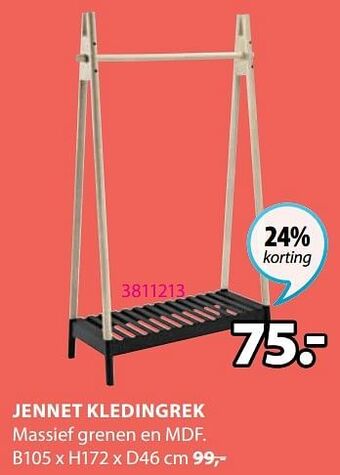 Jysk Jennet kledingrek aanbieding