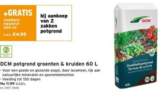 GAMMA DCM potgrond groenten & kruiden 60L aanbieding