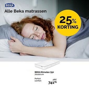 Beter Bed Beka klimatex 750 aanbieding