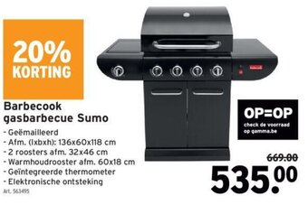 GAMMA Barbecook gasbarbecue Sumo aanbieding