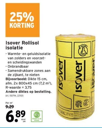 GAMMA Isover Rollisol isolatie aanbieding