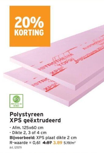 GAMMA Polystyreen XPS geextrudeerd aanbieding