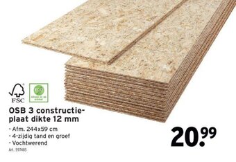 GAMMA OSB 3 constructieplaat dikte 12 mm aanbieding