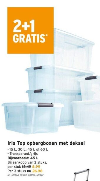 GAMMA Iris Top opbergboxen met deksel aanbieding