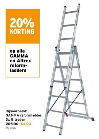 GAMMA Gamma en Altrex reform ladders aanbieding