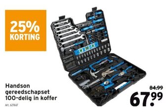 GAMMA Handson gereedschapset 100-delig in koffer aanbieding
