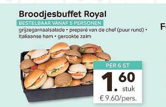 Bon Ap Broodjesbuffet Royal aanbieding