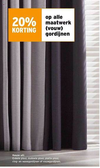 GAMMA Maatwerk Vouw Gordijnen aanbieding