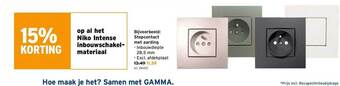GAMMA Niko Intense Inbouwschakel Materiaal aanbieding