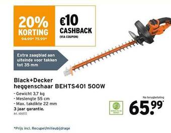 GAMMA Black Decker Heggenschaar aanbieding